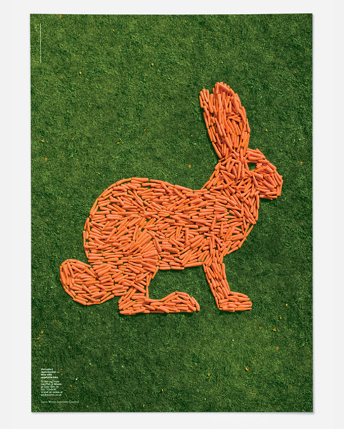 Monday Bunday: Rabbit made of carrots poster | Bunny Eats Design