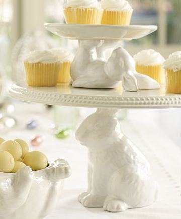Pottery Barn: bunny dessert stands