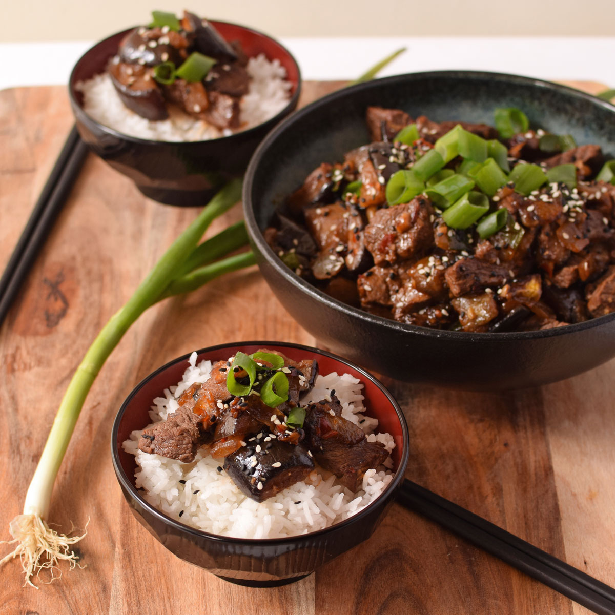 Spicy garlic beef and eggplant | Bunny Eats Design